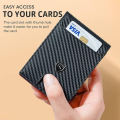 Best Leather Mens Slim Carbon fibre Wallet for Men Minimalist Genuine Leather Carbon Fibre | RFID Blocking Bifold Credit Card Holder | Futuristic Wallets for Men |. 