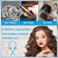 Heatless Hair Curling Rod Headband Set – No Heat Hair Curler for Soft Natural Waves & Curls | Overnight Silk Curling Ribbon Styling Tool for Long & Medium Hair. 