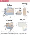 5Pcs Baby Diaper Bag Portable Multi Functional Waterproof Red / Diaper Baby Bag Set 5 Pcs. 
