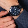 Tommy Hilfiger Wrist Watch For Men Quartz Stainless Steel Blue Dial 46mm Watch 1791720. 