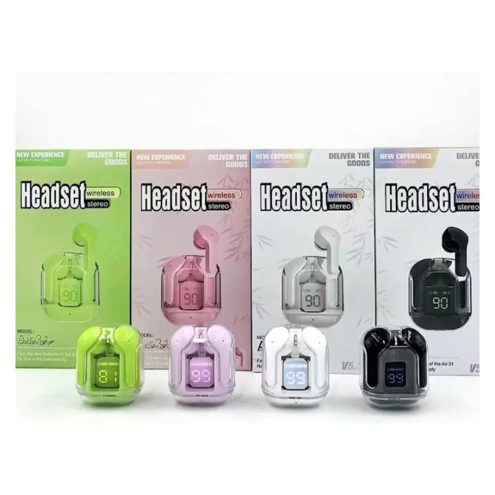 Homel TWS Wireless Bluetooth 5.3 Headphones Sport Gaming Earphones Noise Reduction Stereo Earbuds Handfree Call Headset with Mic and Charging Box(Green WHITE BLACK WHITE PINK)
