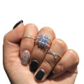 5Pcs Single Coil Spiral Glass Beads Copper Rotate Anti-stress Opening Fidget Rings for Daily Life. 