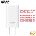 EZone OEM Warp Charge 30W | 45W | 65W | 80W with Type C | Wall Charger with Type C Cable | OnePlus Power Adapter | OnePlus Warp Charger | OnePlus PD Fast Charger with USB-A to Type C Cable Compatible for OnePlus 7T/ 7T Pro/ 7 Pro/ 7/ 6T/ 6/ 5T/ 5/ 3T/ 3. 