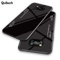 Quiberk for Xiaomi POCO X3 NFC Tempered Glass Hard Case Gradient Color Back + Soft Frame Shockproof Phone Cover. 