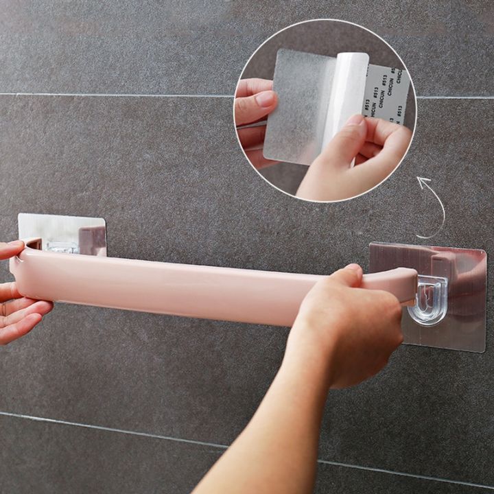 Towel%20Household%20Facks%20And%20Kitchen%20Towel%20Plastic%20Wall%20Mounted%20Home%20Bathroom%20Frame%20Adhesive%20Simple%20Bathroom%20Dispenser%20Hanging%20Towel%20Rack%20Kitchen%20-%20Image%205