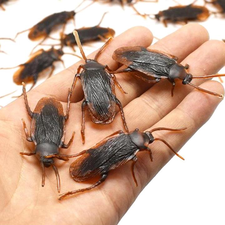 10Pcs/Pake Rubber Cockroach Funny Toy Special Lifelike Model