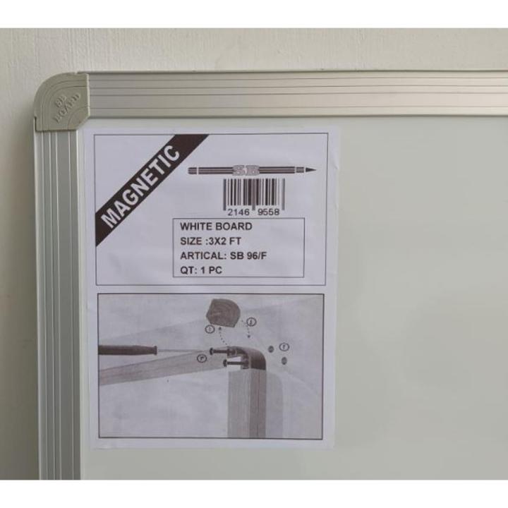 Magnetic White Board (3 X 2 Ft. )  High Quality