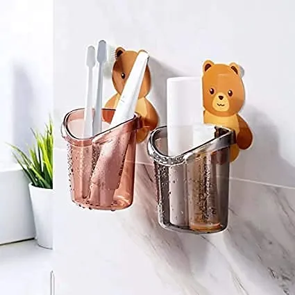 Self%20Adhesive%20Plastic%20Wall%20Mounted%20Multipurpose%20Teddy%20Bear%20Toothbrush%20Holder%20Cup,%20ABS%20Plastic%20with%20Strong%20Adhesive%20Sticker,%20Easy%20Installation%20for%20Keeping%20Toothpaste,%20Cream,%20Lotion%20&%20Shampoo%20-%20Image%204