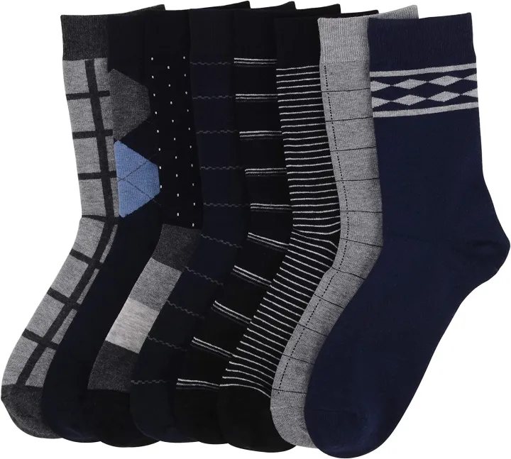 "Pack%20of%203-Classic%20Socks%20for%20Men%20-%20Multi-color-%20Timeless%20Comfort"%20-%20Image%202