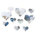 Acrylic Heart Mirror Wall Sticker. 