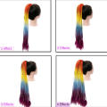 Twist Braid Hair Tie Trendy Grungy Dirty Ponytail Wig Colorful Little Braided Ponytail for Party Costume Cosplay Festival Daily Wear. 