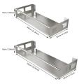 Kitchen Stainless Steel Spice Seasoning Rack Spices Rack Shelf Kitchen Storage Organizer Multi-Functional Storage Shelf. 