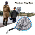 Fly Fishing Landing Net Mesh Study Handle Landing Net Trout Catcher Network Lanyard Rope Outdoor Fishing Tackle Equipment. 