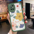 Hontinga for Infinix Note 8  Back Cover PU Leather Beautiful Flowers Print Case Soft Silicone Edge Phone Cases. 