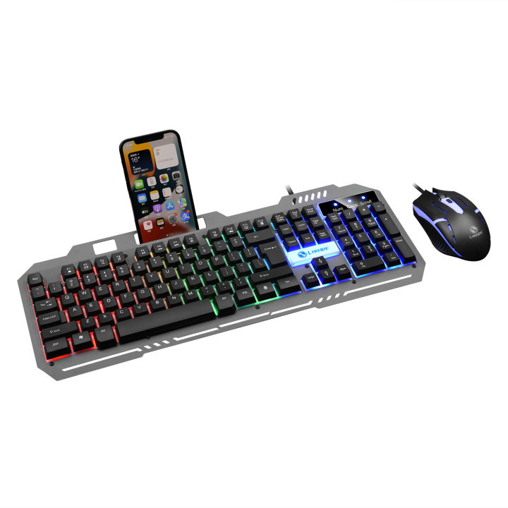 Magnesium T25 Wired Luminous Key Mouse Metal Keyboard Mouse Suit Suspension Mechanical Feeling Backlight Game Office