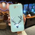 AMORVOR for Samsung Galaxy J4 Plus 2018 / J4 Prime Back Cover Mirror Lucky Deer Luxury 6D Plating Soft Silicone Phone Case. 