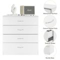 Chest of 4 Drawers Modern White, Chest of Drawers for Bedroom, Storage Cabinet Dresser Organizer Unit with Handle for Living Room. 