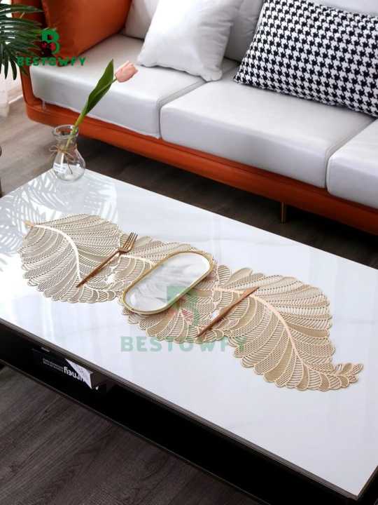 Gold%20Table%20Runner,%20(14x36Inch)%201%20Piece%20Simulation%20Plain%20%20Washable%20Placemats%20Center%20Table%20Dressing%20Table%20Non-Slip%20Dining%20Mat%20-%20Image%203