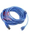5M/10M USB 2.0 Extension Cable, Male to Female High-Speed Data Transfer, Black. 