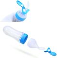 Baby Silicone Squeeze Feeding Spoon, Baby Silicone Feeding Bottle Spoon Baby Food Feeder  for Infant Dispensing and Feeding.. 