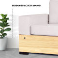 JC Buckman Chill Zone Plus Seven Seater Sofa Acacia Wood Finest Imported Fabric European Design Grand Sized with 2 Years Warranty. 