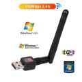 2.4GHz Wireless Network Card USB WiFi Adapter USB 2.0 150Mbps Network Antenna RTL8188 Ethernet USB Dongle LAN for PC Windows. 