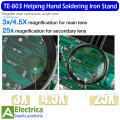 TE-803 2.5x/4x/16x USB Auxiliary Clip Welding Magnifying Glass 16 LED Hand Soldering Solder Iron Stand Holder Station Magnifier by Electrica. 