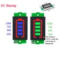 1S 2S 3/4S 3.7V Lithium Battery LED Capacity Indicator Board Module 4.2V Blue Green Display Electric Vehicle Power Tester Li-ion. 