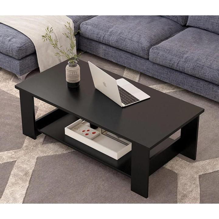 Modren Coffee Table Living Room Furniture with Storage Shelf for Living Room Wood Look Accent Furniture Customized
