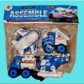 Airport Assemble 4 piece Vehicles Toy set (Large size) for kids,Tool included. 