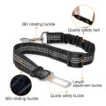 Pet Dog Traction Car Seat Belt Buffer Elastic Reflective Towing Safety Rope. 