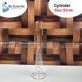50ml Graduated Cylinder, Borosilicate 3.3 Glass, Single Metric Scale, IwakiPyrex. 