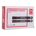 Deli - EU10120- think Permanent Marker Chisel Tip 1.5-5mm(10Pcs/Box) - Black. 