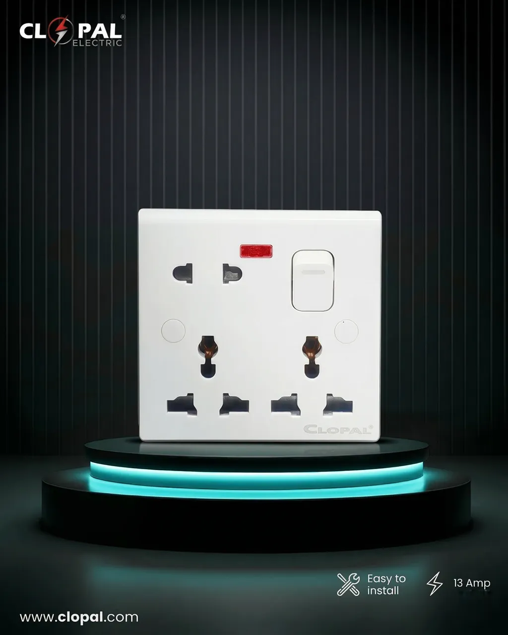Clopal - Multi Light Plug Socket Electric Switch board