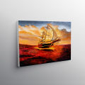 Boat Handmade Painting on Canvas Home decoration items Wall Art for Home Decor 8x12 inch / 12x18 inch / 20x14 inch / 20x30 inch - Ayesha Art Centre. 