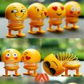 Cute Emoji Spring Shaking Head Dolls Toy Funny Expression Bounce Toy for Car Dashboard & Home Decor Large 7/cm  (Plastic, Yellow). 