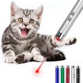 Funny Cat Stick 2 In1 Red Beam Pen + White LED Torch Flashlight LED Light Childrens Play Cat Chase Toy + Keychain No Battery. 