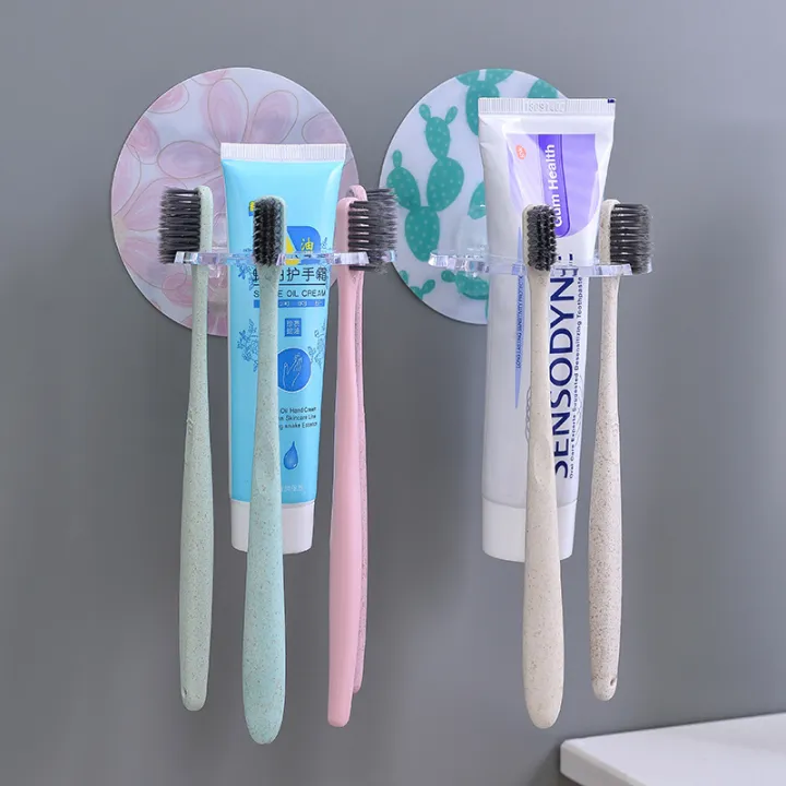 Self-adhesive%20Wall%20Mount%20Toothpaste%20Dispenser%20Toothbrush%20Holder%20Storage%20Squeezer%20Shaver%20Holder%20Bathroom%20Organizer%20Accessories%20-%20Image%202