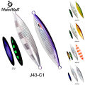 MeterMall Slow Flat Fall Jig, Luminous Vertical Jig, Artificial Lure Jig Fishing Lure, Speed Fast Jig Sea Fishing Jigging Spoon Lures, For Tuna Kingfish Bass Salmon 300g/400g/500g. 