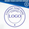 Custom Logo Stamp – Pre-Inked, No Ink Pad Needed – Personalized Flash Foam Stamps for Business, Personal & Office Use. 