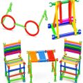 Dream Colorful Activity Sticks Building Blocks for Kids - Creative Construction STEM Toy - 100+ Stick Blocks Set for Educational Play. 