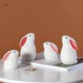 Cute Rabbit Garden Sculpture Ceramic Bunny Lawn Ornament Statue Patio decor. 