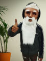 Full Face Old Man Mask with Beard | Realistic Party Costume Mask. 