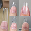 Capsule L Short Coffin Apricot Nail Soft Gel X Nail Tip Press Finger XL Ultra False Finger 20Pcs FILI 1 Artificial Nail X Kernel Square Nail Glue. 