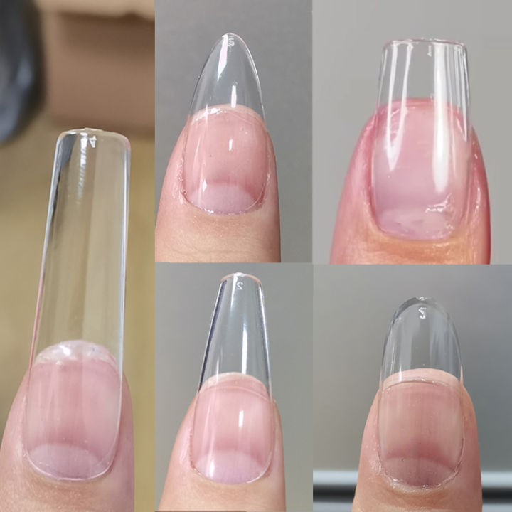 Capsule L Short Coffin Apricot Nail Soft Gel X Nail Tip Press Finger XL Ultra False Finger 20Pcs FILI 1 Artificial Nail X Kernel Square Nail Glue
