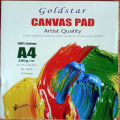 Canvas Pad Acrylic Artist's Book (Size A4 / A3 280 g/m, 100% Cotton, 10 Sheets) Art# M247-GS Canvas Pad-St-NBP-003. 