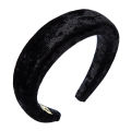 2020 Female sponge Bezel Head Silk Padded Headband for Women Solid 4cm Wide Thick Hair Hoop Hairband Cotton Blends Headbands. 