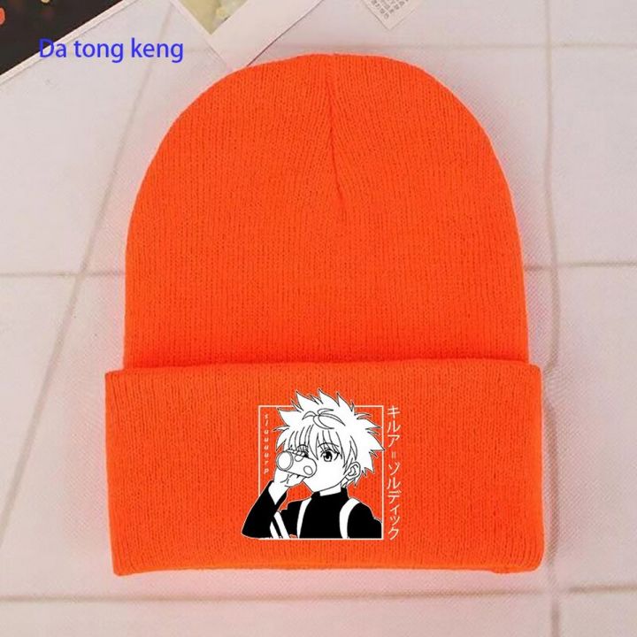Hunter X Hunter Hat Embroidered Winter Hat Cotton Knit Hat Skullies Beanie Hats Anime Japan Outdoor Sport Bonnet gorro