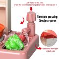 Water Spray Kitchen Toy Cooking Set Musical Lights Kids Kitchen Set Electric Mini Pretend Play Kitchen Toys Mini Spraying Kitchen Set. 