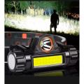 Mini led high power headlamp high power rechargeable build in battery. 